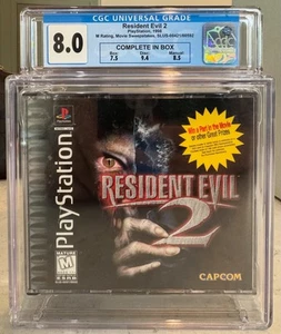 Resident Evil 2 CGC 8.0 (PlayStation, 1998) Complete in Box Original Black Label - Picture 1 of 2