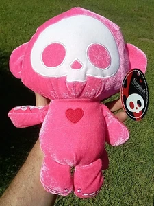 Brand New Vintage 2010 SKELANIMALS Pink 12" Cat Skeleton Plush Stuffed Animal - Picture 1 of 13