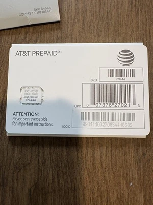 AT&T Prepaid SIM Card iPhone iPhone 6 NEW - Image 1 of 4