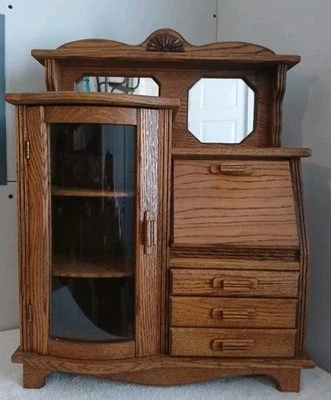 Escritorio de secretaria de muestra de vendedor de roble antiguo RARO Foto 1 de 4