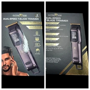 9 Pezzi Rasoio Elettrico Ricaricabile Doppia Velocità LCD T-Blade Tagliante (NUOVO) - Foto 1 di 8