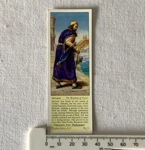 Tarjeta de colección PERSONAJES DE SHAKESPEARE 8 SHYLOCK Mercader de Venecia Tifón '37 - Imagen 1 de 2