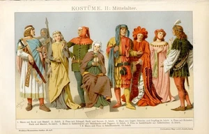 COSTUMES: Middle Ages....Print...1894 - Picture 1 of 1