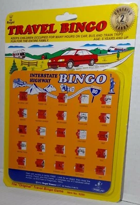 New 2012 Regal Travel Bingo Boards Set of 2 Cards Interstate Highway Bingo - Image 1 of 4