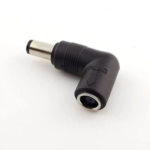 DC Power 7.4 x 5.0mm Female to Male Right Angle Connector Adapter HP DELL Laptop - Picture 1 of 6