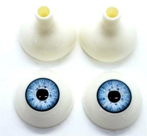 Realistic Acrylic Eyes for Halloween PROPS, MASKS, DOLLS ( LIGHT BLUE 26 mm) - Picture 1 of 4