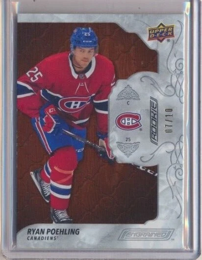 2019-20 Engrained Rookie 96 Ryan Poehling /10 SSP Montreal Canadiens - Image 1 of 1