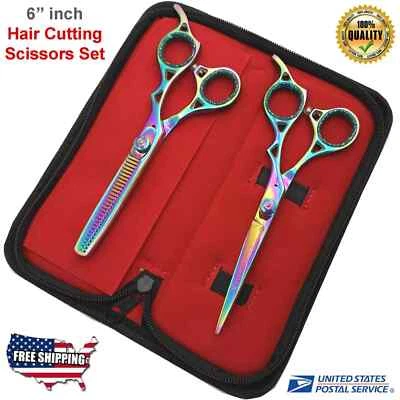 Professional Salon Hair Cutting Thinning Scissors Barber Shears Hair Styling Kit - Image 1 of 2