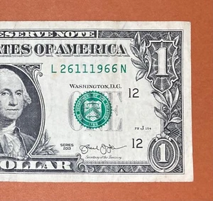 26 November 1966 (L 26111966 N) $1 One Dollar Bill Birthday Note - Picture 1 of 3