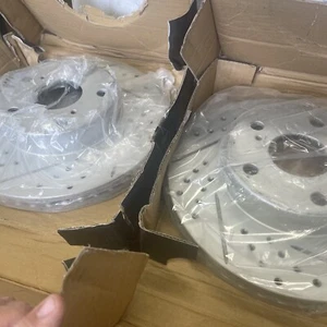 Disc Brake Rotors PAIR Brake Rotor - Drilled And Slotted Front Left & Right DFC - Picture 1 of 6