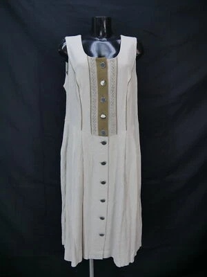 Petressa beige mit Borte faszinierendes Landhaus Kleid Trachtenkleid Gr.46 - Bild 1 von 4