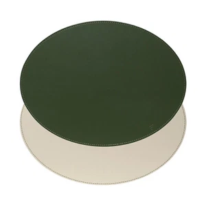 Juego de manteles ovalados, verde oliva/marfil 45 x 34 cm DUO Freeform - Imagen 1 de 3