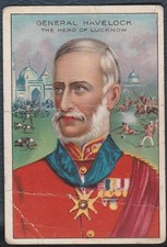 1911 T68 Royal Bengals Men of History GENERAL HAVELOCK Tobacco Trading Card P/F