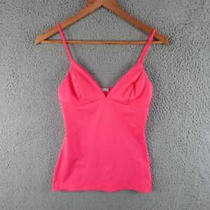 Kookai Womens Top 1 Pink Sleeveless Tank V Neck Fitted Stretch Hot Summer