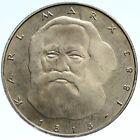 1983 GERMANY Carl Karl MARX Philosopher OLD Vintage German 5 Mark Coin i99276