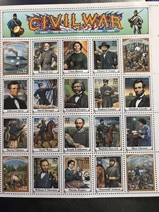1995 32 cent Civil War full Sheet of 20 Stamps Mint New and unusued - Picture 1 of 2
