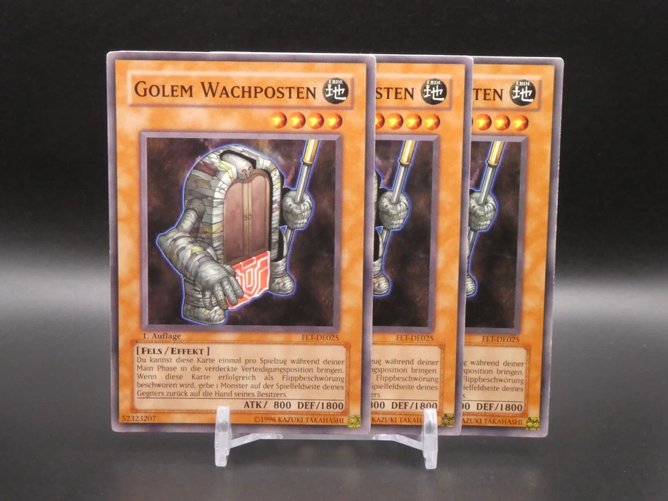Yugioh Playset 3x Golem Wachposten FET DE025/ Common/ Near Mint/ Deutsch/ 1. ED - Bild 1 von 1