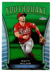 Matt McLain 2024 Topps cromo Youthquake refractor verde 14/99 Cincinnati Reds - Imagen 1 de 2