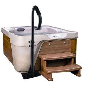 TCFUNDY Hot Tub Safety Handrail Slide-Under Base Spa Ladder Side Hand Railing - Picture 1 of 16