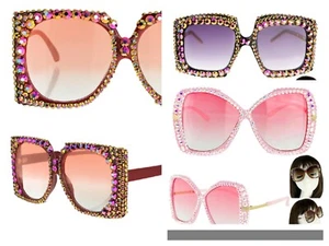 Strass Sonnenbrille GLITZERNDE DAMENMODE MEHRFARBIG - Bild 1 von 5