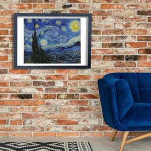 Vincent Van Gogh - Nuit Étoilée, 1889 Mural Art Poster Imprimé - Foto 1 di 12