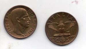 5 Centesimi Italia Regno Vittorio Emanuele III Impero 1940 XVIII Rame FDC - Foto 1 di 4