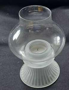 Sehr schönes, schlichtes Windlicht aus Glas, 2 teilig, 16cm hoch, Durchm. 12cm - Bild 1 von 1
