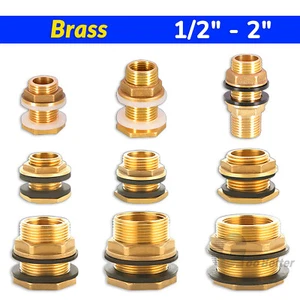 Adaptadores de conector de tanque de agua/barril de lluvia/agua a tope de agua, 1/2", 3/4", 1", 1,5" y 2" BSP - Imagen 1 de 19