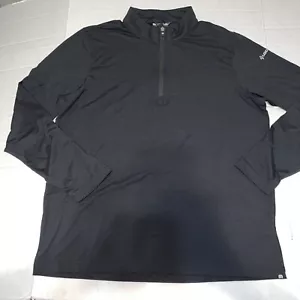 Travis Mathew 1/4 Zip Pullover Mens XL Crestview Performance Black Golf NEW NWT - Picture 1 of 11
