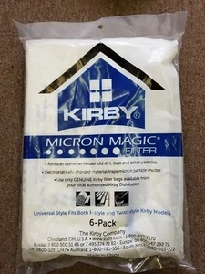 KIRBY VACUUM CLEANER WHITE CLOTH micron magic BAGS F STYLE G4 G5 G6 G7 G7D G10D - Picture 1 of 9