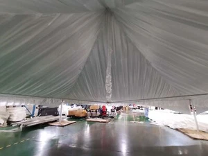 20x30 weiße hohe Spitze Zelt Drapierung Liner elegante Gardine für Party Event Hochzeit - Bild 1 von 6