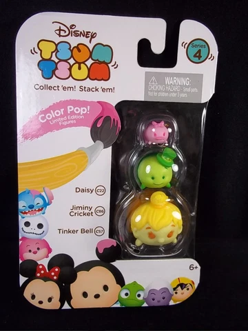 Disney Color Pop Tsum Tsum 3 pack Series 4 Tinker Bell Jiminy Cricket Daisy #4 Cover