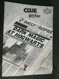 Clue Harry Potter Game Replacement Rule Book Parker Brothers Part Booklet Paper - Picture 1 of 4
