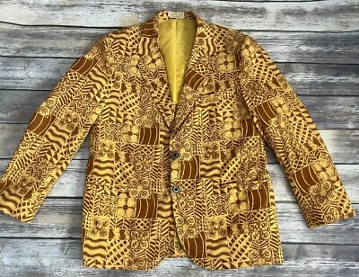 Rare First Break Sports Coat Blazer Jacket 42 R Sandwich Isles 1960s - Image 1 of 4
