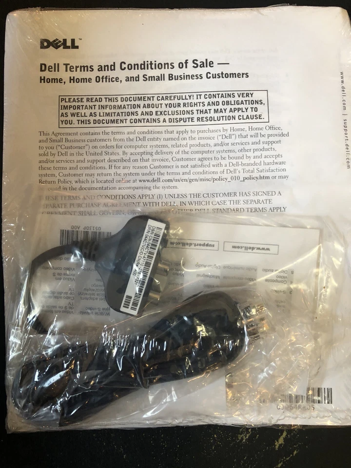 Dell Nuevo Adaptador S-Video a RCA Cable Foto 1 de 1