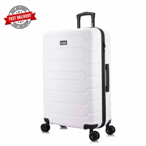 28" Lightweight Hardside Spinner Checked Luggage Suitcase Expandable Travel - Picture 1 of 9