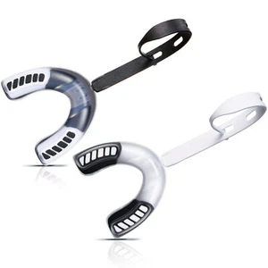Youth Mouth Guard 2 Pack Sports Mouth Guard with Strap Soft Football Mouthpiece - Picture 1 of 5