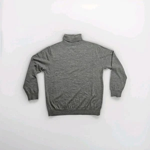 Donna Karan Signature Heather Gray Pure Cashmere Rollneck Sweater L - Picture 1 of 3
