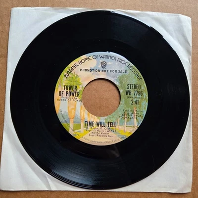 TOWER OF POWER Time Will Tell DJ PROMO 45 7" Record Vinyl Records - Image 1 of 2