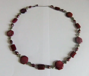 VINTAGE STERLINGSILBER HALSKETTE MIT TIGERAUGE - Bild 1 von 6