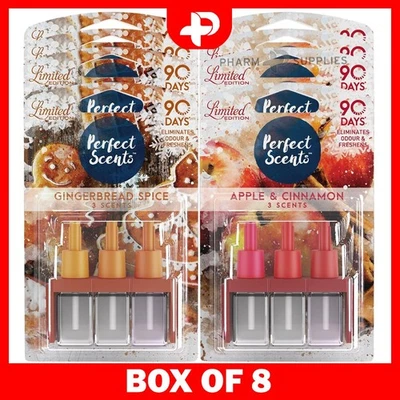 PERFECT SCENTS Febreze 3Volution Plug In Ricariche Profumi Perfetti Deodoranti Confezione da 8