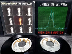 CHRIS DE BURGH - The Traveller / High On Emotion - 2 x Single 7" - VG + / VG ++ - Foto 1 di 4