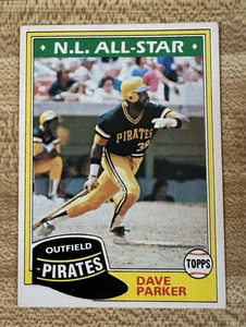 1981 Topps Baseball Dave Parker Card 640 Pittsburgh Pirates - Picture 1 of 2