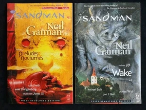 The Sandman Volumes 1 & 10 Graphic Novels Vertigo/DC Comics Neil Gaiman Library - Picture 1 of 24
