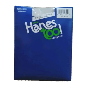 Anche Hanes! Collant vintage trasparente dandy viola taglia C-D sandalo medio nuovo  - Foto 1 di 5