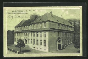 Mönchengladbach, Städt. höhere Mädchenschule, Ansichtskarte 1912 - Picture 1 of 2