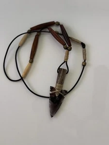 Handmade Obsidian Arrowhead Necklace Amulet - Picture 1 of 12