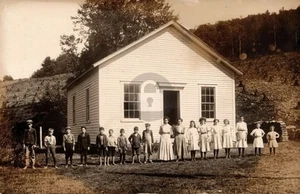 Pepacton New York One Room School House 1910 RPPC Photo Postcard COPY - Picture 1 of 2