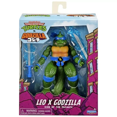 Фигурка Playmates TMNT Teenage Mutant Ninja Turtles LEO x GODZILLA 5 дюймов НОВАЯ 2025 - Изображение 1 из 4