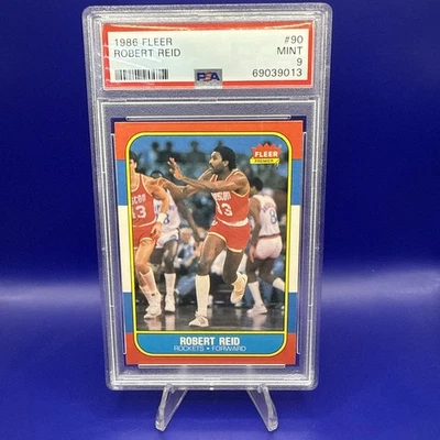 1986 FLEER #90 ROBERT REID ROCKETS PSA 9 - Image 1 of 2